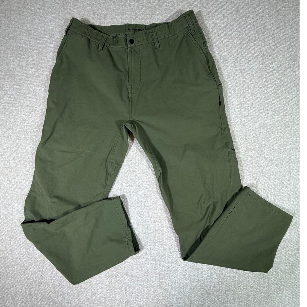Municipal Men's 34 Green Sport Utility Cargo Pants Athletic Casual Stretch Fit
